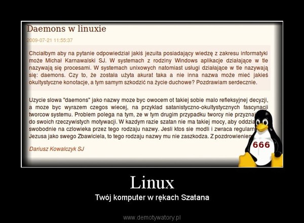 Linux – Twój komputer w rękach Szatana 