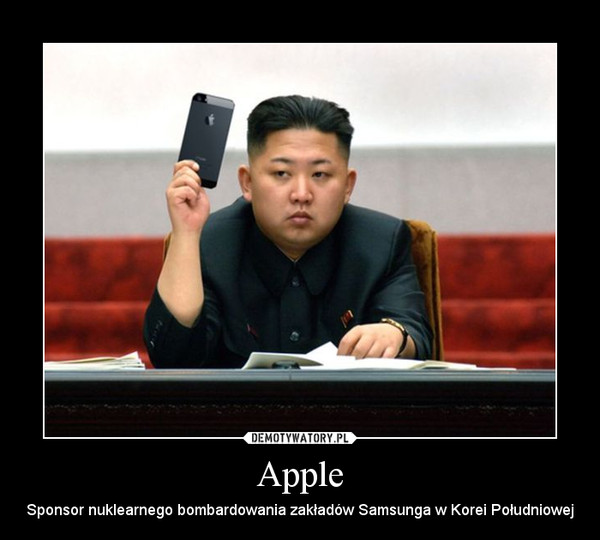 Apple – Sponsor nuklearnego bombardowania zakładów Samsunga w Korei Południowej 