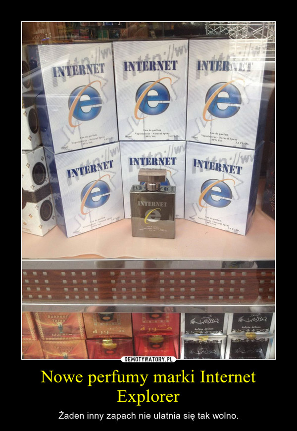 Nowe perfumy marki Internet Explorer – Żaden inny zapach nie ulatnia się tak wolno. 