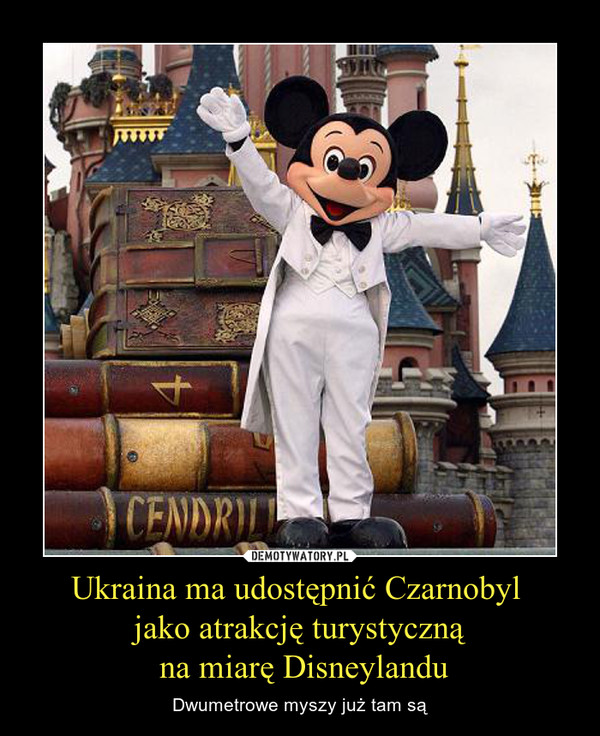 Ukraina ma udostępnić Czarnobyl jako atrakcję turystyczną na miarę Disneylandu – Dwumetrowe myszy już tam są 