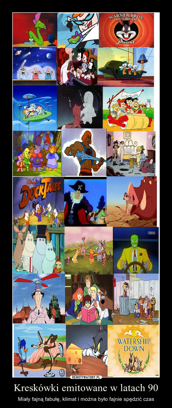 Kreskówki emitowane w latach 90