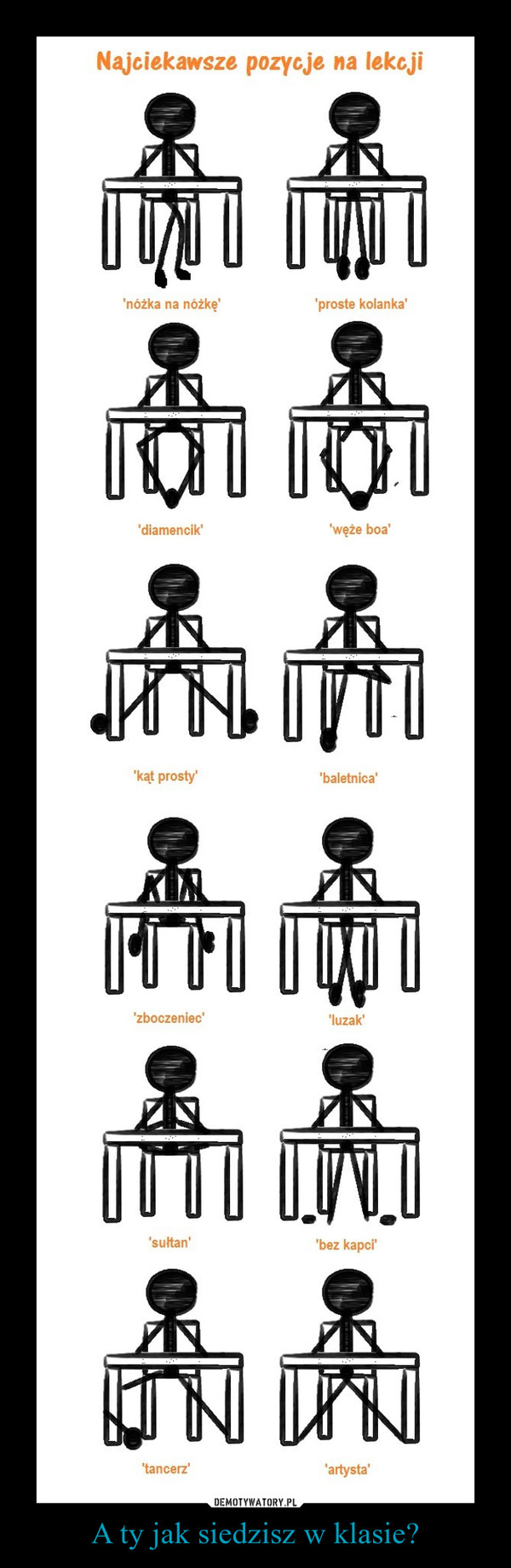 A ty jak siedzisz w klasie? –  