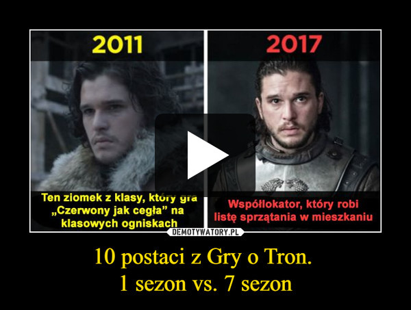 10 postaci z Gry o Tron. 1 sezon vs. 7 sezon –  