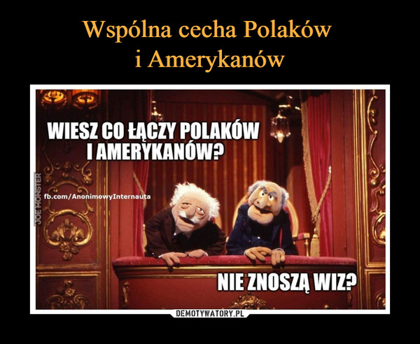 Wspólna cecha Polaków 
i Amerykanów