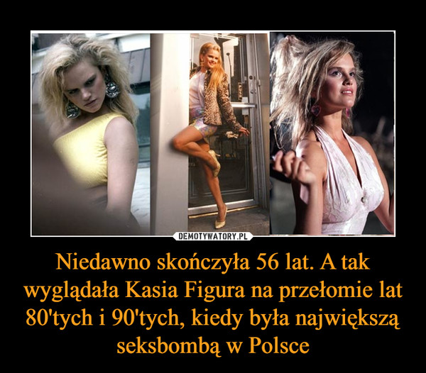 Niedawno skończyła 56 lat. A tak wyglądała Kasia Figura na przełomie lat 80'tych i 90'tych, kiedy była największą seksbombą w Polsce –  