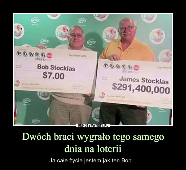 Dwóch braci wygrało tego samego
dnia na loterii