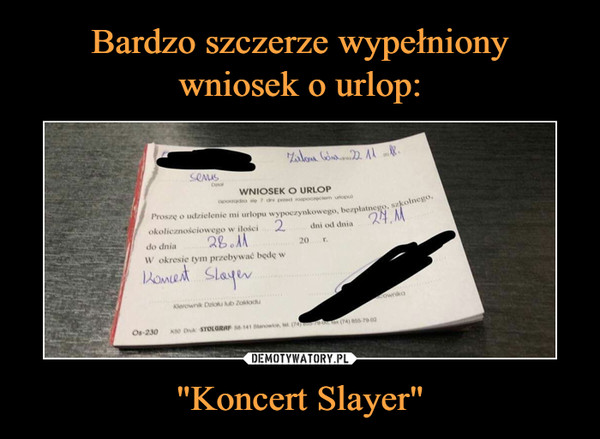 "Koncert Slayer" –  