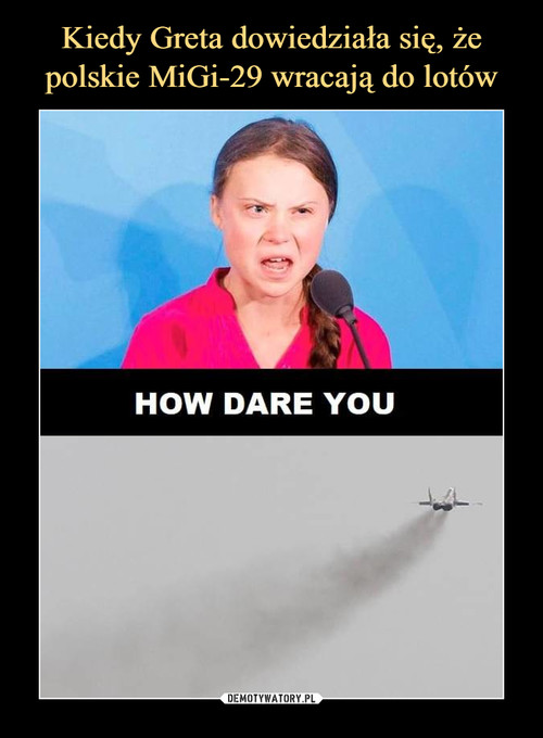 Kiedy Greta dowiedziała się, że polskie MiGi-29 wracają do lotów