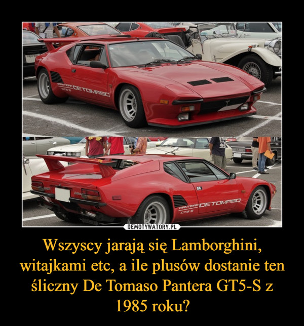 Wszyscy jarają się Lamborghini, witajkami etc, a ile plusów dostanie ten śliczny De Tomaso Pantera GT5-S z 1985 roku?