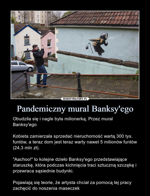 Pandemiczny mural Banksy'ego