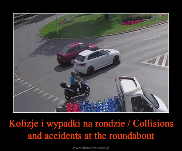 Kolizje i wypadki na rondzie / Collisions and accidents at the roundabout –  