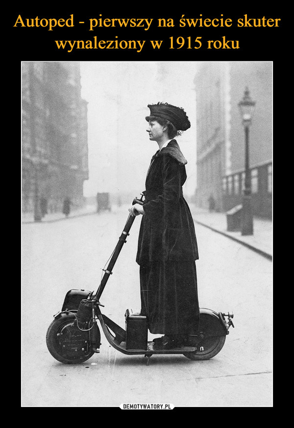 Autoped - pierwszy na świecie skuter wynaleziony w 1915 roku