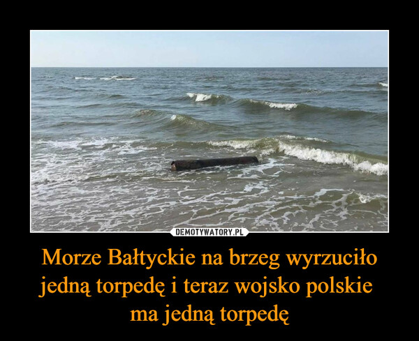 Morze Bałtyckie na brzeg wyrzuciło jedną torpedę i teraz wojsko polskie ma jedną torpedę –  