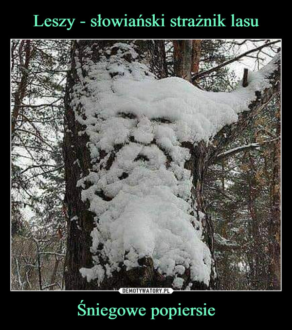 Leszy - słowiański strażnik lasu Śniegowe popiersie