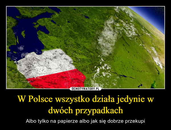 W Polsce wszystko działa jedynie w dwóch przypadkach – Albo tylko na papierze albo jak się dobrze przekupi 