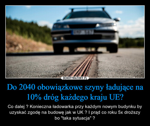Do 2040 obowiązkowe szyny ładujące na 10% dróg każdego kraju UE?