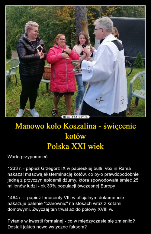 Manowo koło Koszalina - święcenie kotów
Polska XXI wiek
