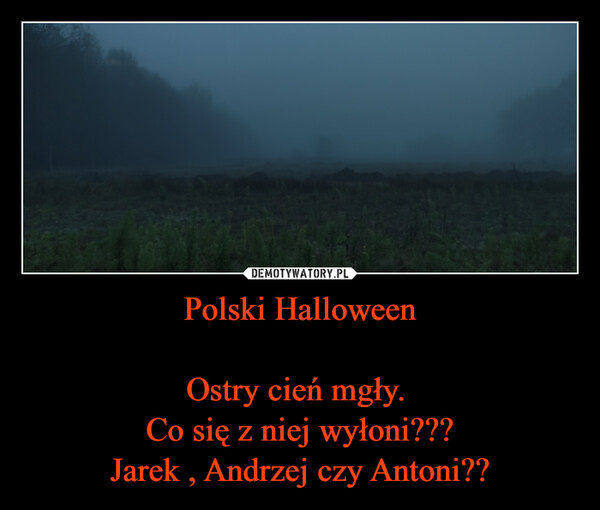 Polski HalloweenOstry cień mgły. Co się z niej wyłoni???Jarek , Andrzej czy Antoni?? –  