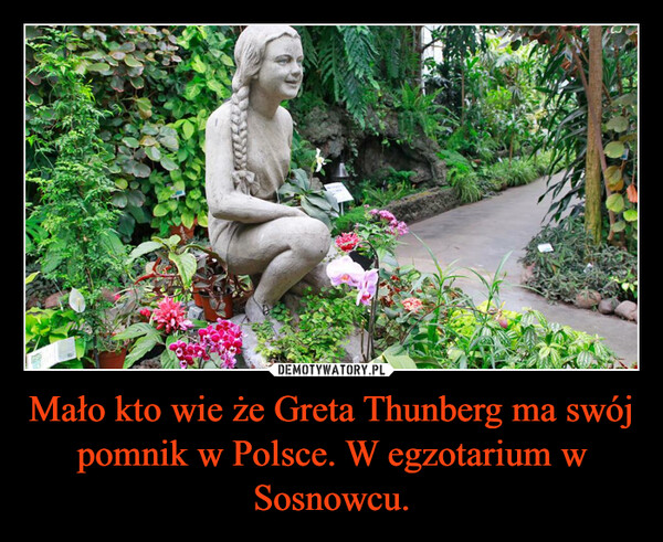 Mało kto wie że Greta Thunberg ma swój pomnik w Polsce. W egzotarium w Sosnowcu. –  