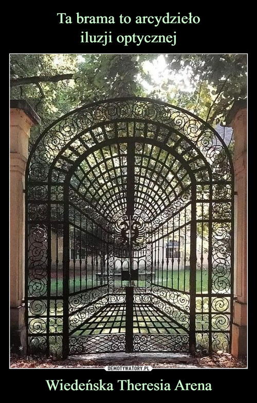 Ta brama to arcydzieło
iluzji optycznej Wiedeńska Theresia Arena