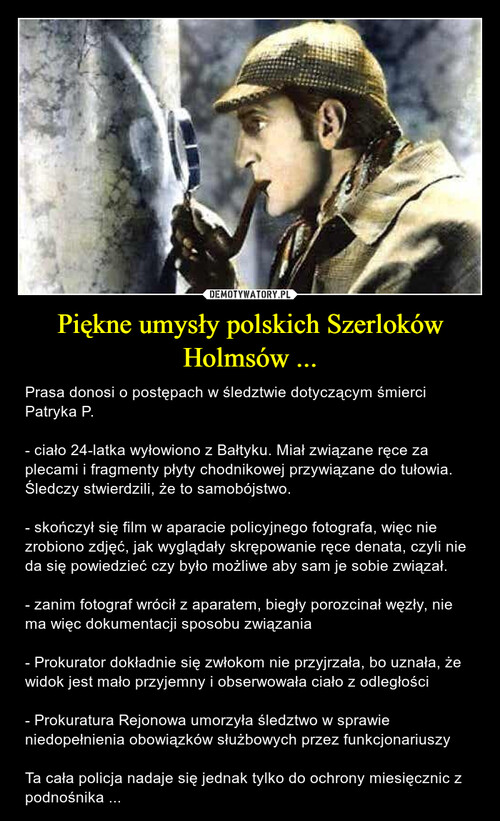 Piękne umysły polskich Szerloków Holmsów ...