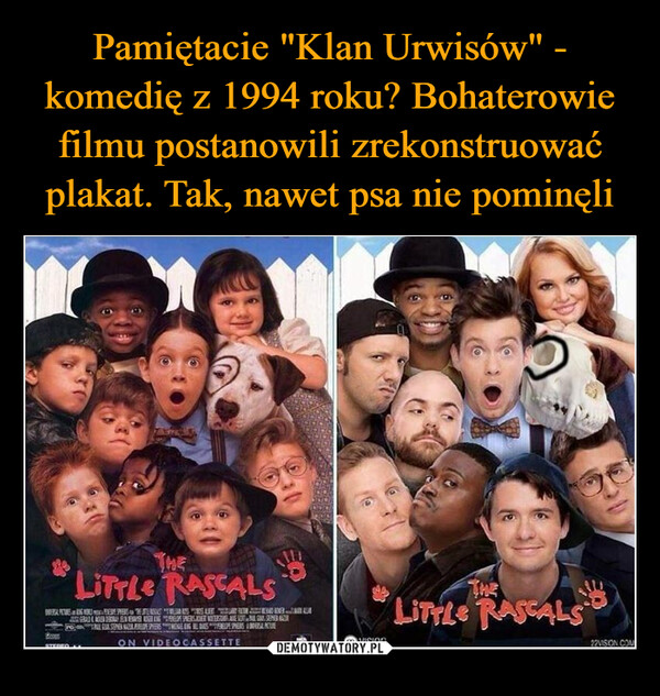 Pamiętacie "Klan Urwisów" - komedię z 1994 roku? Bohaterowie filmu postanowili zrekonstruować plakat. Tak, nawet psa nie pominęli