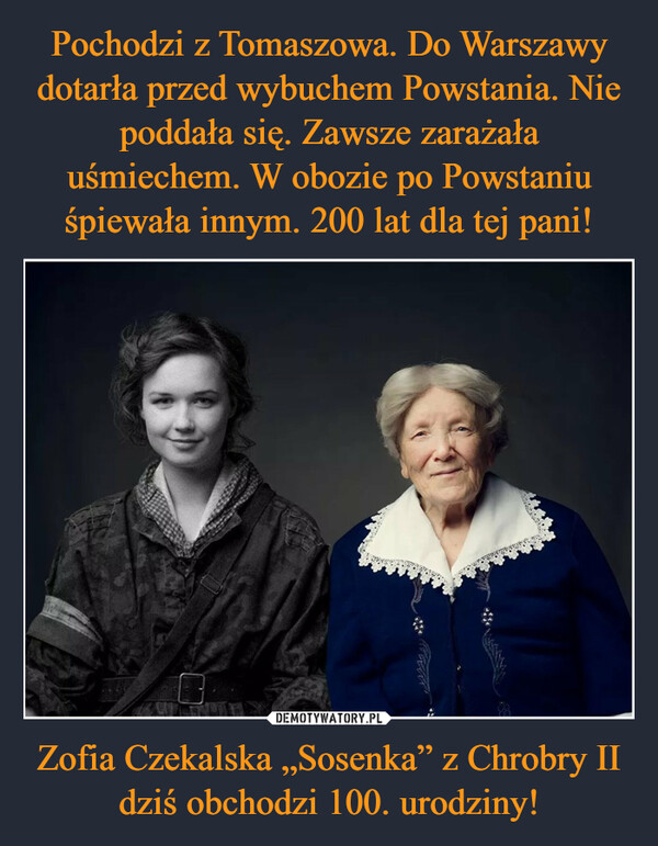Zofia Czekalska „Sosenka” z Chrobry II dziś obchodzi 100. urodziny! –  WHEN