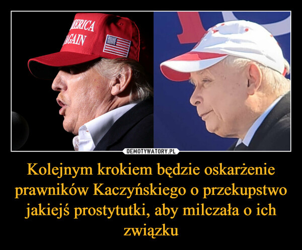 Kolejnym krokiem będzie oskarżenie prawników Kaczyńskiego o przekupstwo jakiejś prostytutki, aby milczała o ich związku –  MERICAAGAIN
