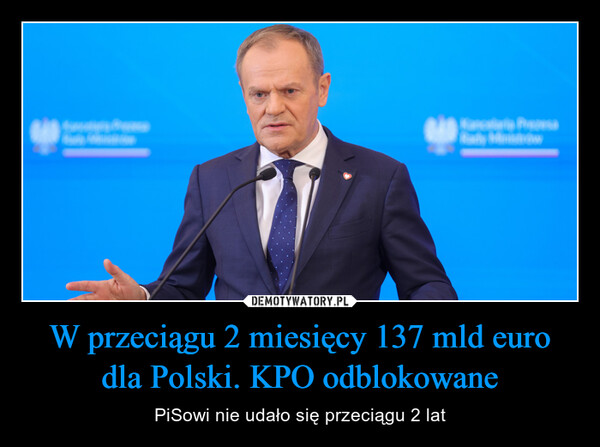 W przeciągu 2 miesięcy 137 mld euro dla Polski. KPO odblokowane